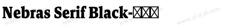 Nebras Serif Black字体转换